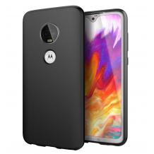 Силиконов калъф / гръб / TPU за Motorola Moto G7 - черен / мат