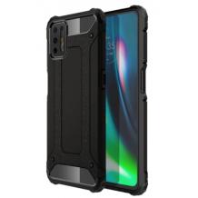 Силиконов гръб TPU Spigen Hybrid с твърда част за Motorola Moto G9 Plus - черен