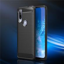 Силиконов калъф / гръб / TPU за Motorola One Action - черен / carbon