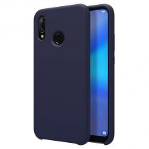 Луксозен гръб Silicone Case за Huawei P20 Lite - тъмно син