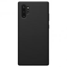 Силиконов калъф / гръб / TPU за Samsung Galaxy Note 10 Plus N975 - черен / мат