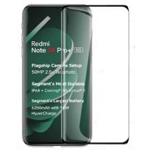 5D full cover Tempered glass Full Glue screen protector Xiaomi Redmi Note 14 Pro Plus / Извит стъклен скрийн протектор с лепило от вътрешната страна за Xiaomi Redmi Note 14 Pro Plus - черен кант
