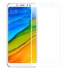 3D full cover Tempered glass Full Glue screen protector Xiaomi Redmi Note 5 / Note 5 Pro / Извит стъклен скрийн протектор с лепило от вътрешната страна за Xiaomi Redmi Note 5 / Note 5 Pro - бял