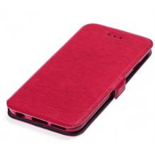Кожен калъф Flip тефтер Flexi със стойка за Samsung Galaxy A70 - червен