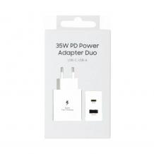 Оригинално зарядно устройство / адаптер DUO TA220 / за Samsung 35W / Super Fast Charging Adapter PD USB-C / USB-A 