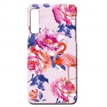 Силиконов калъф / гръб / TPU LUXO за Samsung Galaxy A70 - цветя / розово фламинго