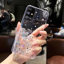 Силиконов калъф / гръб / TPU кейс Brillant Clear Case за Huawei P40 Pro - прозрачен / сребрист брокат