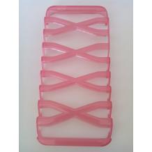 Заден предпазен твърд гръб за Apple iPhone 5 - 3D линии - розов