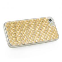 Силиконов калъф / гръб / TPU за Apple iPhone 6 4.7'' - златист с камъни