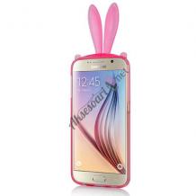 Силиконов калъф / гръб / TPU 3D Rabbit за Samsung Galaxy S7 G930 - розов