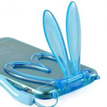 Силиконов калъф / гръб / TPU 3D Rabbit за Apple iPhone 6 4,7" - син