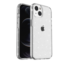 Луксозен силиконов калъф / кейс / Crystal Case TPU за Apple iPhone 13 6.1'' - прозрачен / брокат