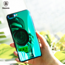 Оригинален гръб Baseus Glass Case за Apple iPhone 6 Plus - синьо-зелен / огледален