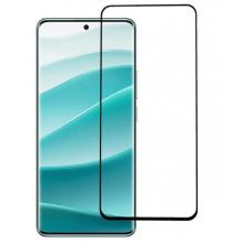 5D full cover Tempered glass Full Glue screen protector Xiaomi Redmi Note 14 5G / Извит стъклен скрийн протектор с лепило от вътрешната страна за Xiaomi Redmi Note 14 5G - черен кант