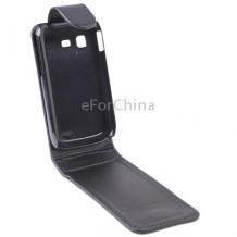 Кожен калъф Flip за Samsung Galaxy Pocket S5300 - Черен