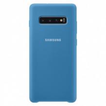 Силиконов кейс Silicone Cover за Samsung Galaxy S10 Plus - син