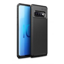 Луксозен силиконов калъф / гръб / TPU Auto Focus за Samsung Galaxy S10 - черен / Carbon