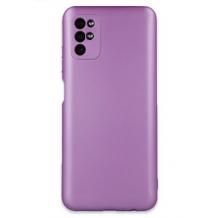 Силиконов калъф / гръб / TPU кейс Metallic Cover за Samsung Galaxy S22 Ultra 5G - лилав