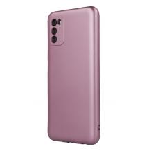 Силиконов калъф / гръб / TPU кейс Metallic Cover за Samsung Galaxy S22 5G - розов