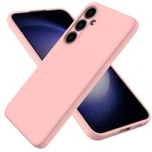 Силиконов калъф / кейс / Nano TPU за Samsung Galaxy S25 Plus - розов гръб със защита за камерата