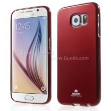 Луксозен силиконов калъф / гръб / TPU Mercury GOOSPERY Jelly Case за Samsung Galaxy S7 Edge G935 - тъмно червен / бордо