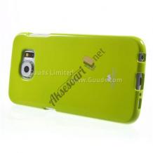 Луксозен силиконов калъф / гръб / TPU Mercury GOOSPERY Jelly Case за Samsung Galaxy S7 Edge G935 / Galaxy S7 Edge - светло зелен