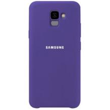 Оригинален гръб Silicone Cover за Samsung Galaxy J6 2018 - лилав
