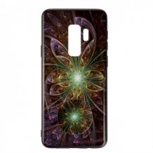 Луксозен силиконов калъф / гръб / TPU с Popsocket за Samsung Galaxy S9 Plus G965 - цвете / абстрактен