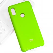 Оригинален гръб Silicone Cover за Xiaomi RedMi 6 Pro / Xiaomi Mi A2 Lite - зелен