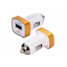 Mини USB зарядно за кола / Mini USB Car Charger LDNIO DL-DC211 / DC12V-24V / 1 USB Port / 5V - 2.1A - бял