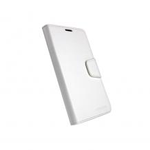 Луксозен кожен калъф Flip тефтер със стойка Mercury Goospery Sonata Diary Case за Samsung Galaxy Note 4 N910 / Samsung Note 4 - бял