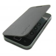 Кожен калъф Flip тефтер за Samsung Galaxy Ace S5830 - черен