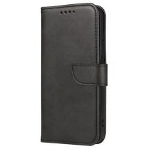 Луксозен кожен калъф Magnet Book със стойка за Xiaomi Redmi 14C - черен