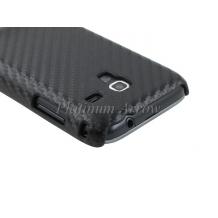 Заден предпазен капак Carbon за Samsung Galaxy Ace Plus S7500 - черен
