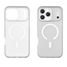 Луксозен гръб / кейс / Matte Case с безжично зареждане MagSafe за Apple iPhone 17 Pro Max - прозрачен 