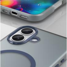 Луксозен гръб / кейс / Matte Case с безжично зареждане MagSafe за Apple iPhone 17 - син