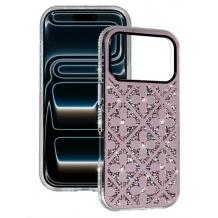 Луксозен силиконов калъф / кейс / Colorful Case TPU за Samsung Galaxy A16 - розов с камъни