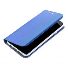 Кожен калъф Sensitive Book със стойка за Xiaomi Poco M3 – син