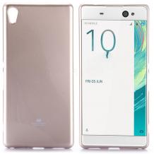 Луксозен силиконов калъф / гръб / TPU Mercury GOOSPERY Jelly Case за Sony Xperia XA Ultra - златист