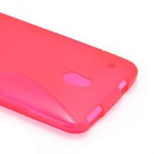Силиконов калъф / гръб / ТПУ S-line за HTC One Mini M4 - розов
