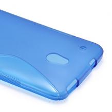 Силиконов гръб / калъф / ТПУ S-line за HTC One Mini M4 - син