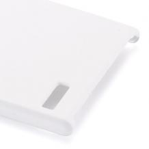 Заден предпазен твърд гръб / капак / за Huawei Ascend P6 - бял / мат