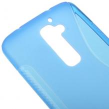 Силкиконов калъф / гръб / TPU S-Line за LG Optimus G2 - син