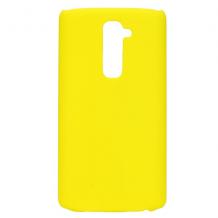 Заден предпазен твърд гръб / капак / за LG Optimus G2 / LG G2 - жълт / матиран