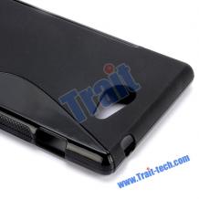 Силиконов калъф / гръб / TPU S-Line за Sony Xperia M2 - черен S-Case