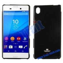 Луксозен силиконов калъф / гръб / TPU Mercury GOOSPERY Jelly Case за Sony Xperia M4 Aqua - черен