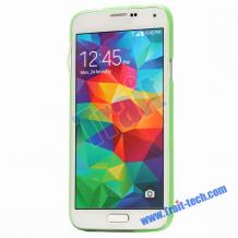 Ултра тънък заден предпазен твърд гръб / капак / за Samsung G900 Galaxy S5 - зелен / мат