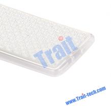 Силиконов калъф / гръб / TPU за Samsung Galaxy A5 SM-A500F / Samsung A5 - бял с камъни / Diamond