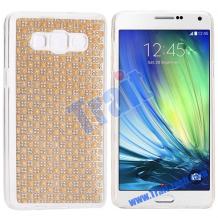 Силиконов калъф / гръб / TPU за Samsung Galaxy A5 SM-A500F / Samsung A5 - златист с камъни / Diamond