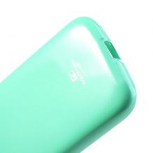 Силиконов калъф / гръб / TPU Mercury за Samsung Galaxy Core I8260 / Samsung Core i8262 - светло зелен / блестящ